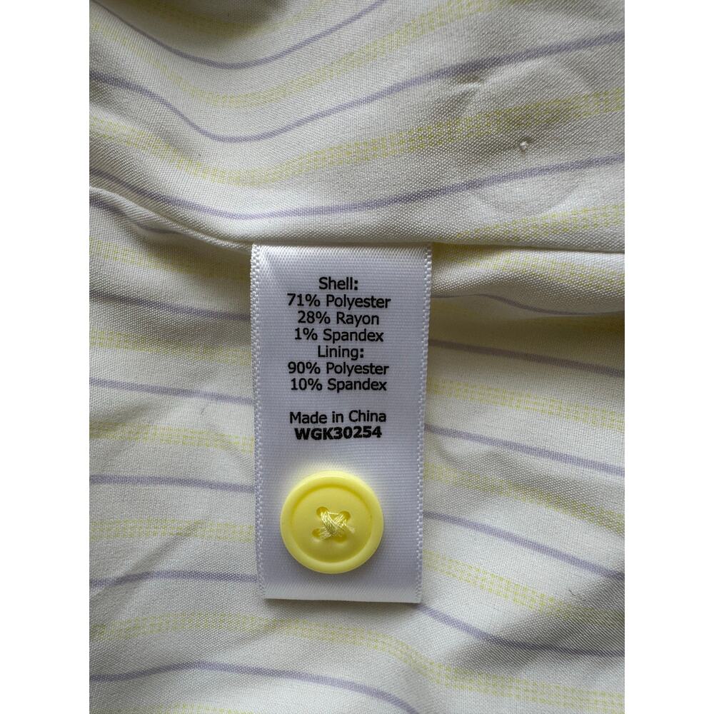 NWOT 41 Hawthorn Open Front Roll-up Sleeves Yellow Blazer Size XL - Picture 6 of 8